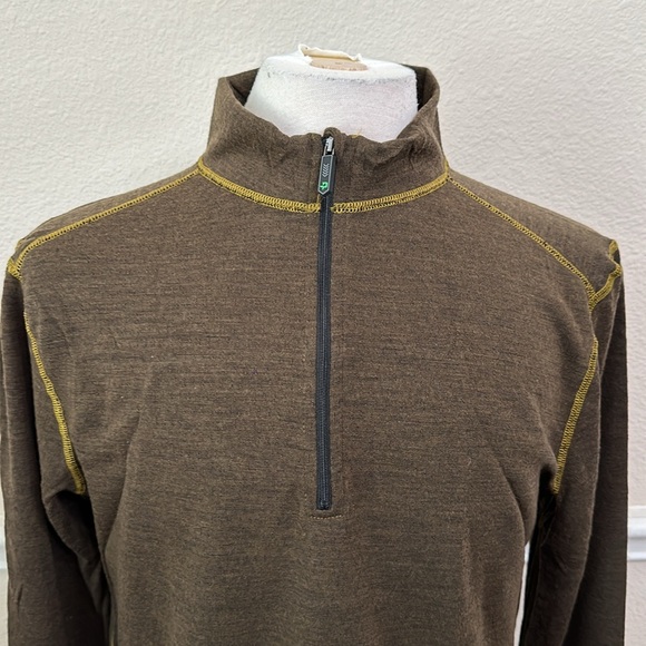PolarMax MONTANA WOOL 2.0 Zip Mockneck - Southern Moss - Picture 6 of 10